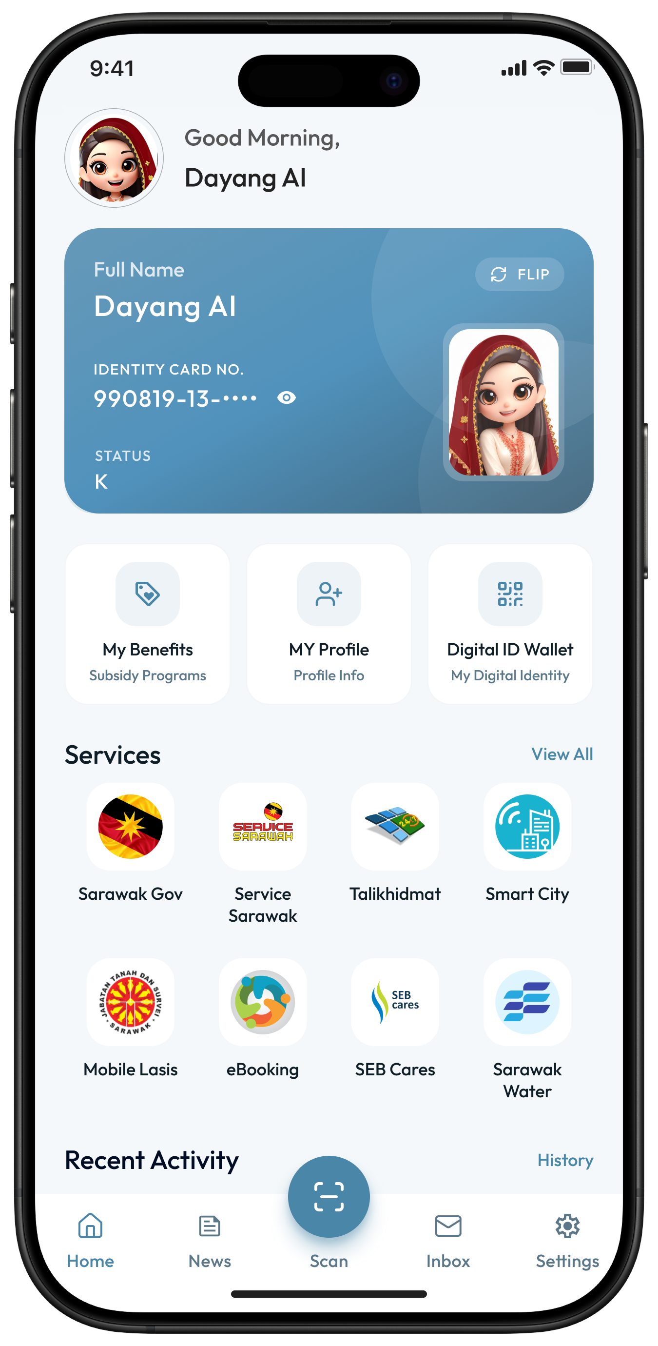 SarawakPass mobile app
